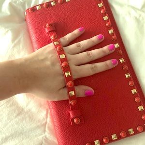 NWT! Versatile Red Studded Handbag